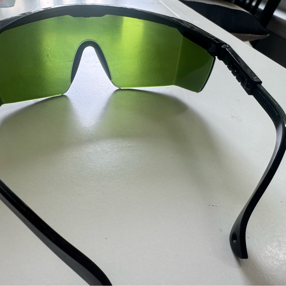 Black and Green Goggles